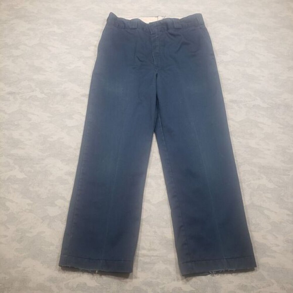 Vintage LL Bean Pants Mens 36x29 Blue Fleece Lined Freeport Maine - Picture 1 of 12